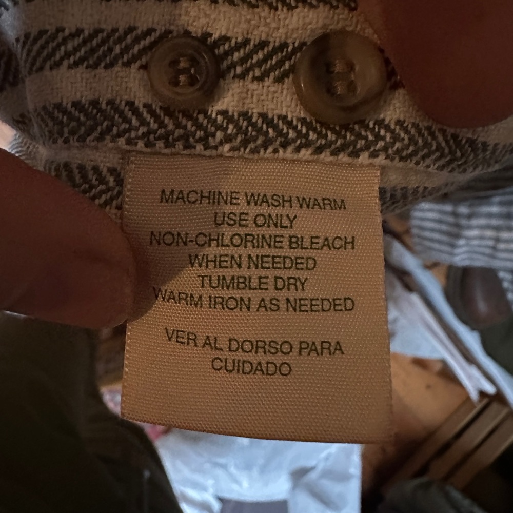 Vintage St. John’s bay herringbone button down long sleeve shirt  Authentic. - Picture 5 of 8
